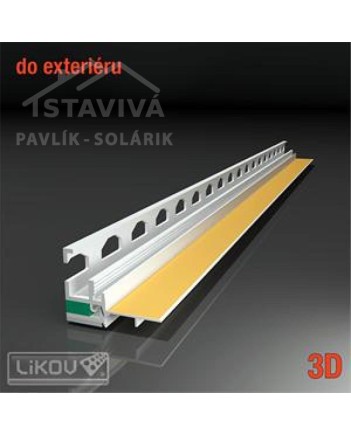 Lišta okenný začisťovací profil 3D 2,6 m (PS3-72)