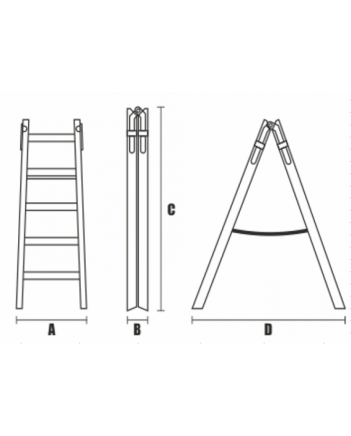 Rebrík drevený dvojdielny PREMIUM PROFI
